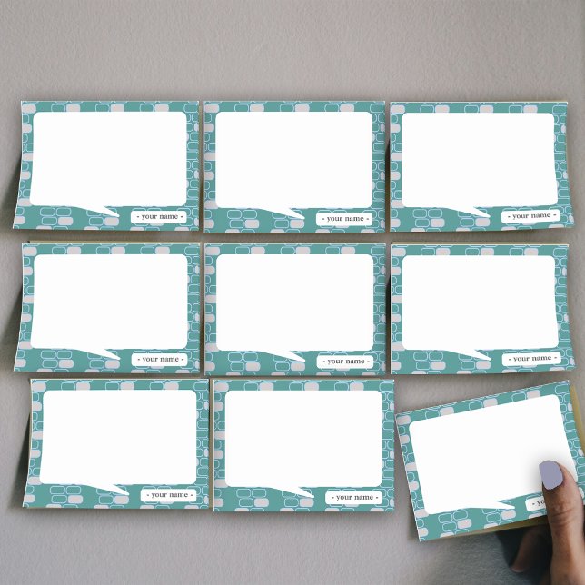 College Stationery Green Retro Customize  Post-it Notes (Creator Uploaded)