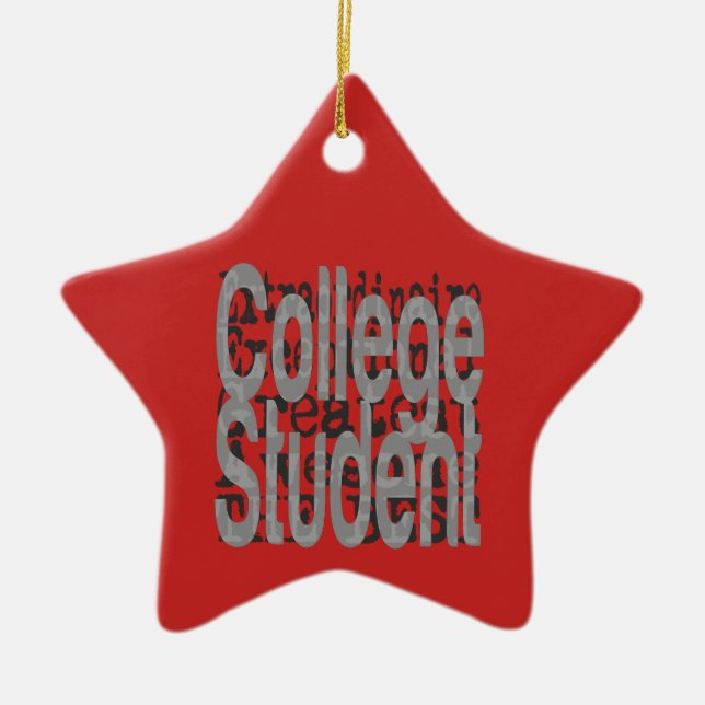 College Student Extraordinaire Ceramic Ornament (Front)