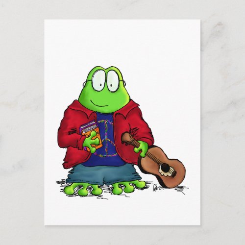 College Student Nerd Frog Postcard