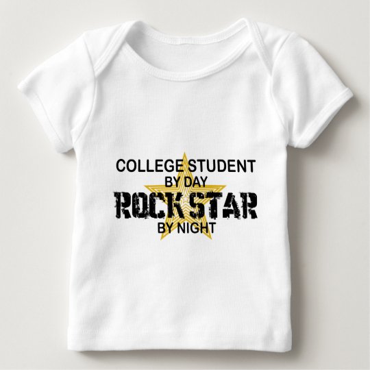 College Student Rock Star by Night Baby T-Shirt