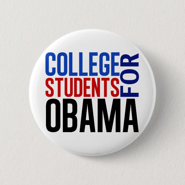 College Students for Obama Pinback Button (Front)
