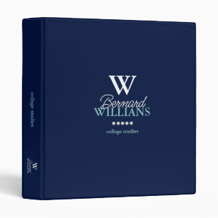 College Studies Dark-Blue Personalized 3 Ring Binder