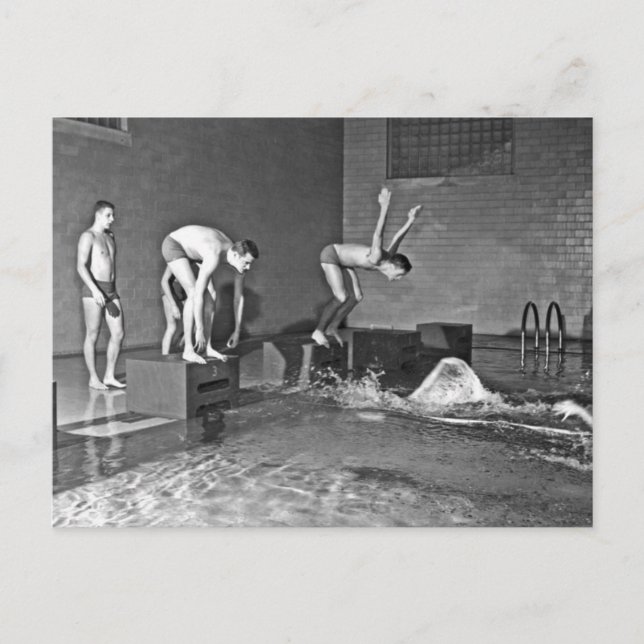 College Swimmers Postcard (Front)