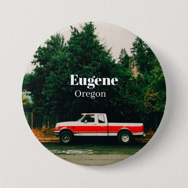 College town of Eugene - Oregon Button (Front)