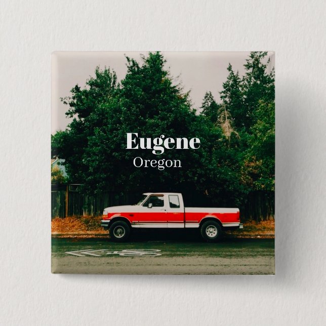 College town of Eugene - Oregon Button (Front)
