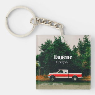 College town of Eugene - Oregon Keychain
