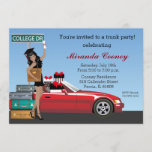 College Trunk Party Going Away Graduation Invitation