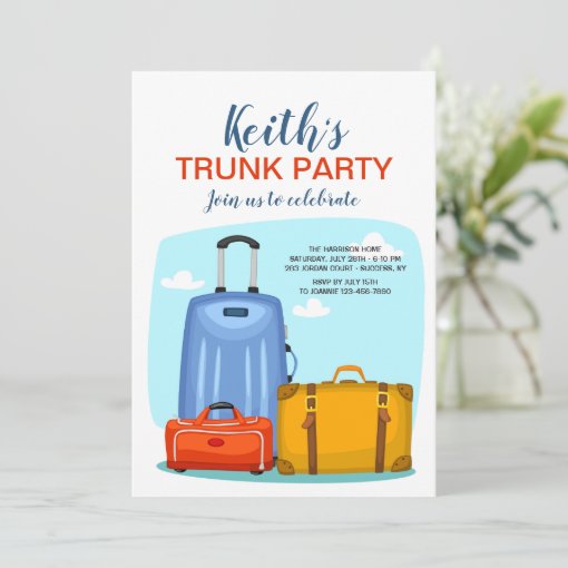 College Trunk Party Invitation Zazzle