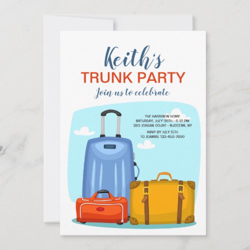 College Trunk Party Invitation