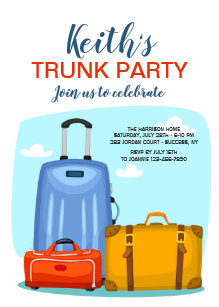 Trunk Party Invitations Zazzle College Trunk Party Invitation