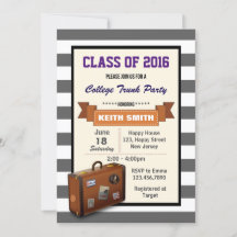 College Trunk Party Invitation. Graduation Party
