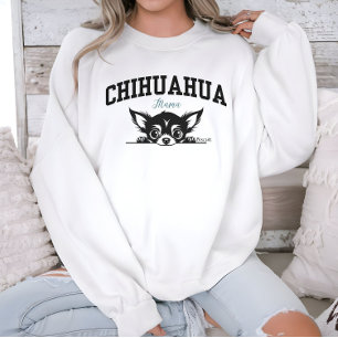 College Varsity Style Script Chihuahua Mama Sweatshirt