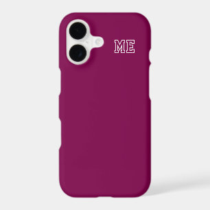 College Wine Varsity Monogram Initials iPhone 17 Case