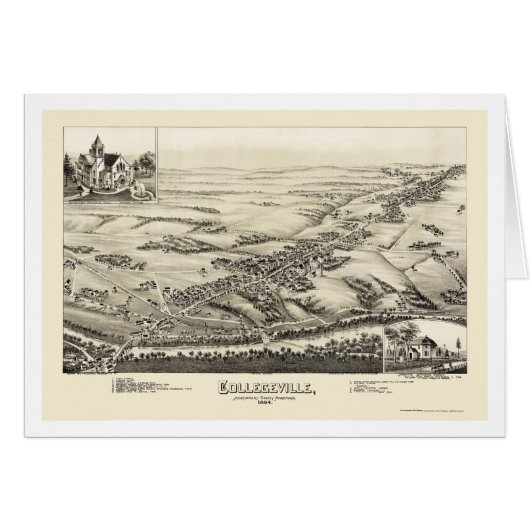 Collegeville, PA Panoramic Map - 1894 (Front Horizontal)