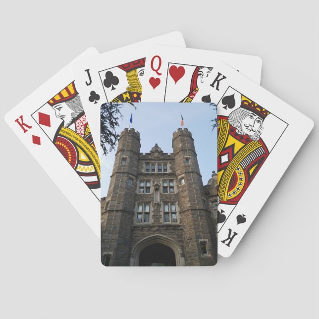 Collegiate Architecture Rockefeller Hall Bryn Mawr Poker Cards (Back)