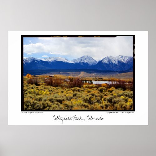 Collegiate Peaks Colorado Poster