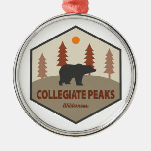 Collegiate Peaks Wilderness Colorado Bear Metal Ornament