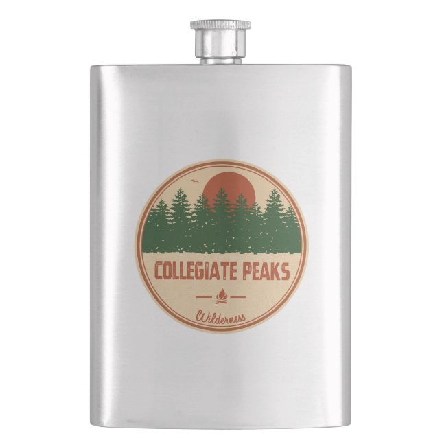 Collegiate Peaks Wilderness Colorado Flask (Front)