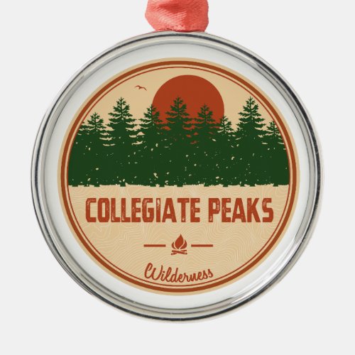 Collegiate Peaks Wilderness Colorado Metal Ornament