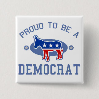 Collegiate Proud Democrat Pinback Button