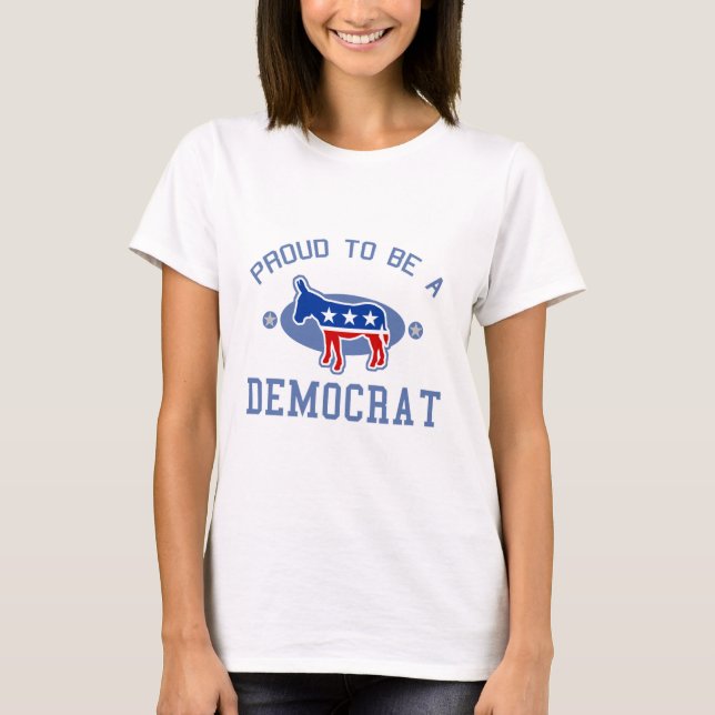Collegiate Proud Democrat T-Shirt (Front)