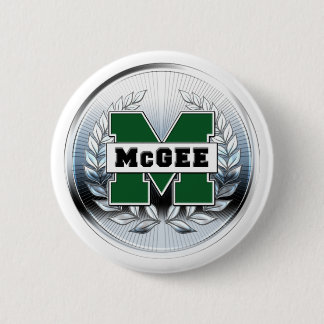 Collegiate Style Metallic "M" Logo Button