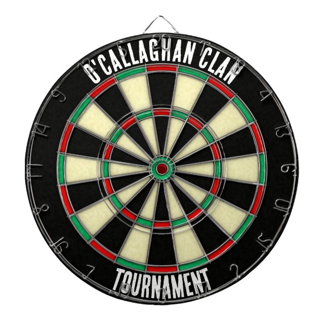 Collegiate university classic style traditional dart board (Front)
