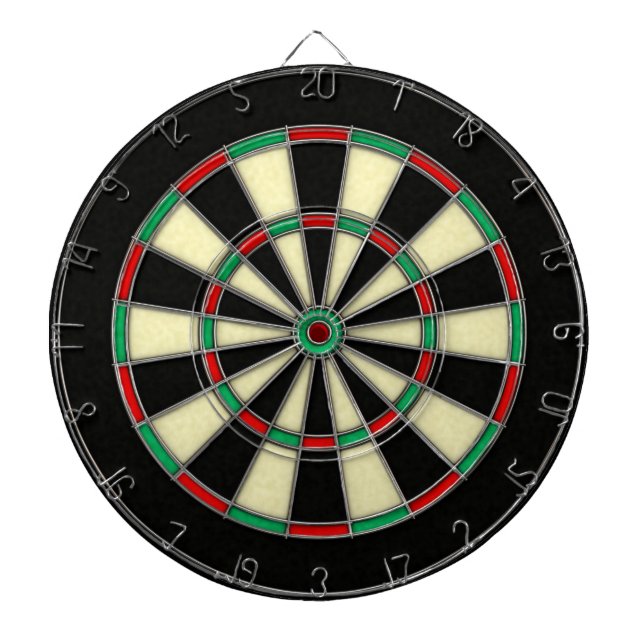 Collegiate university classic style traditional dart board (Front)