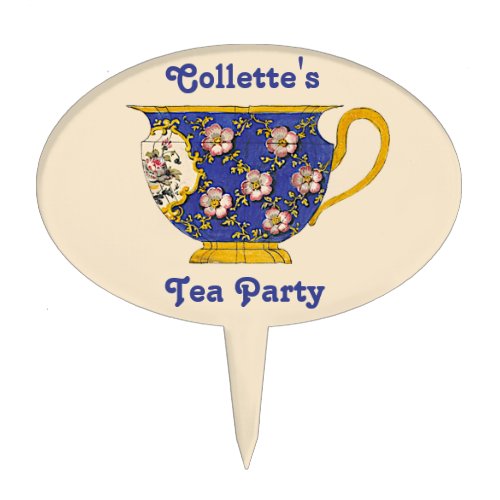 COLLETTE  VINTAGE Tea Cup  Tea Party  Cake Topper