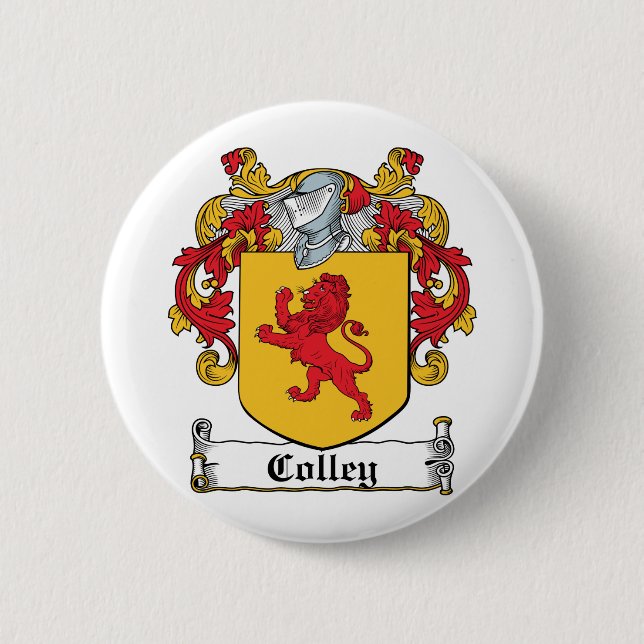 Colley Family Crest Pinback Button (Front)