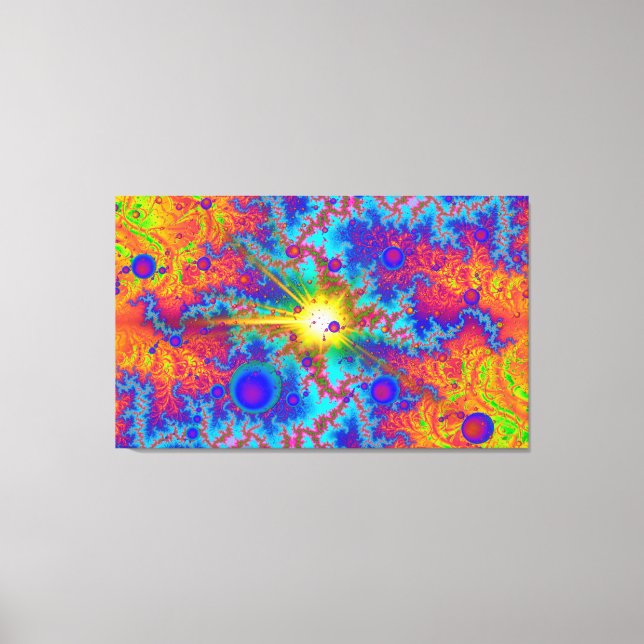 Colliding Dweeb Ballz Psychedelic Canvas Print (Front)