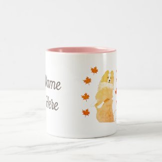 Collie Art < custom Two-Tone Coffee Mug