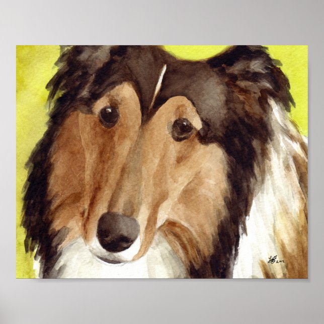 Collie Art Poster (Front)