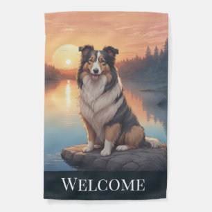 Collie by Lake Garden Flag