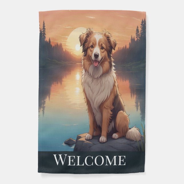 Collie by Lake Garden Flag (Front)