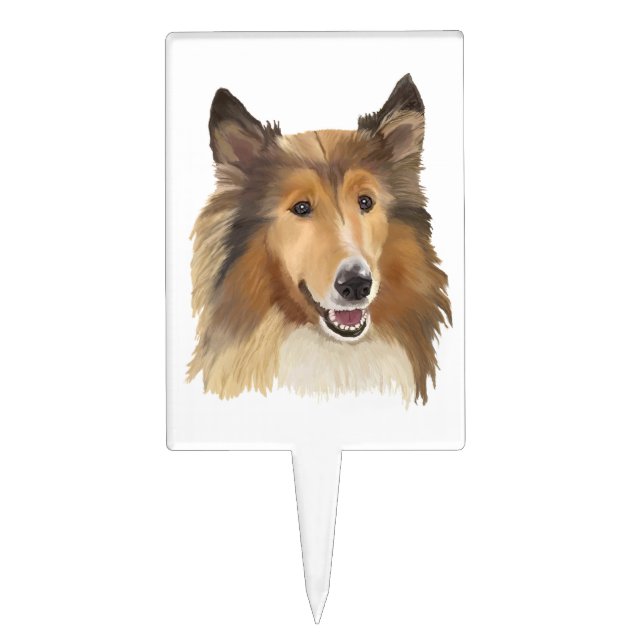 Collie Cake Topper (Front)