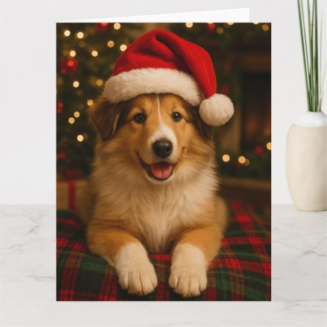 Collie Christmas Card (Front)