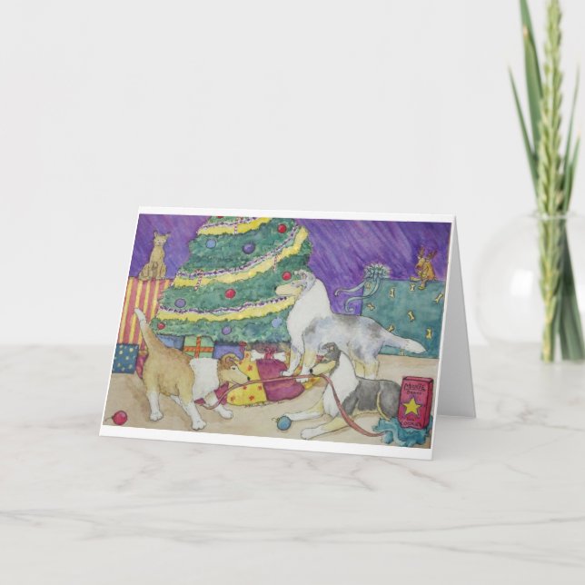 Collie Christmas Holiday Card (Front)