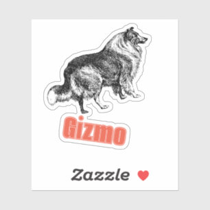 Collie Custom Dog Names Sticker