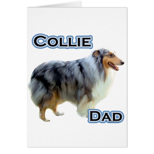 Collie Dad 4 Cards (Front)