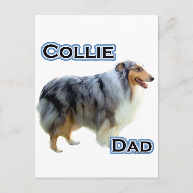 Collie Dad 4 Postcard (Front)