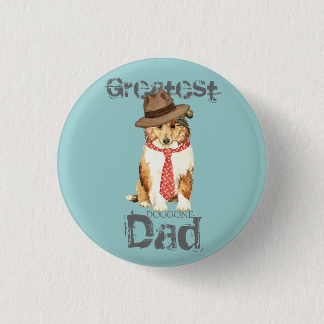 Collie Dad Button (Front)