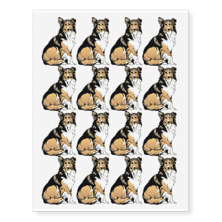 Collie Dog Breed Design Temporary Tattoos