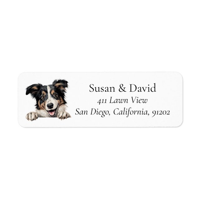 Collie Dog Breed Pet Lovers Label (Front)