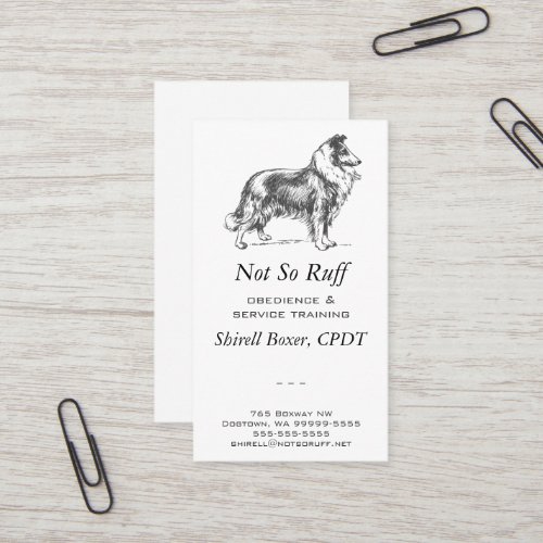 Collie Dog Business Business Card Templates