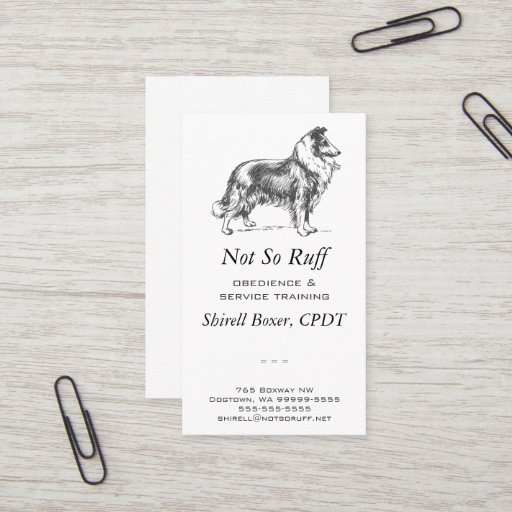 Customizable Collie Dog Business Business Card Templates