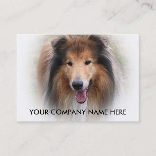Collie dog business card add your details