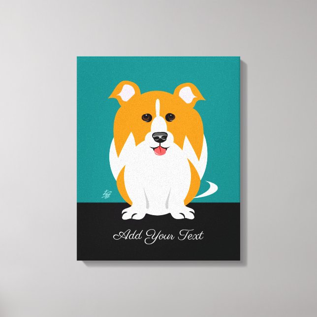 Collie Dog Canvas Print (Front)