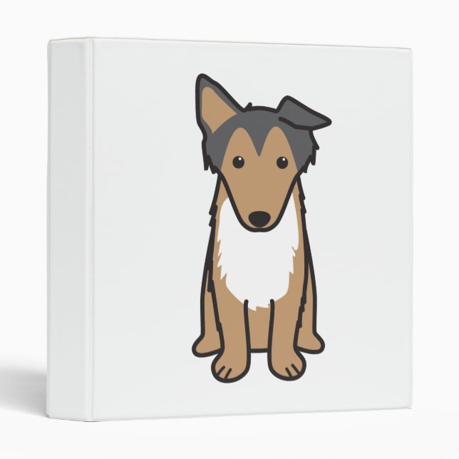 Collie Dog Cartoon Binder (Front/Spine)