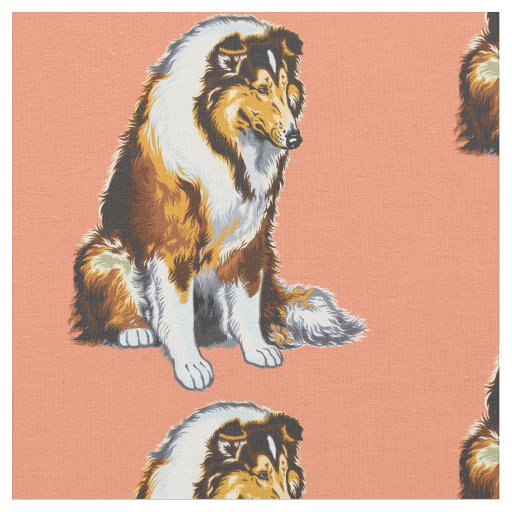 collie dog fabric